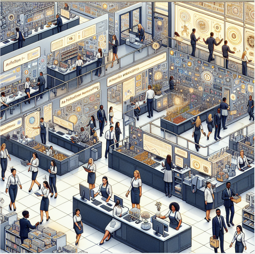GenAI rendering of Retail office using AI